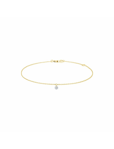 Bracelet La Brune & La Blonde 360° en or jaune et diamant de 0.10ct