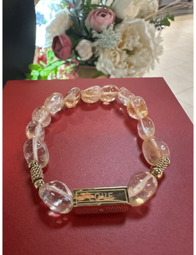 Bracelet cristal de roche LOVE