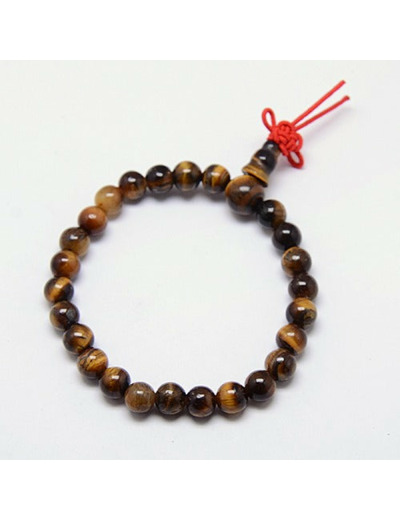 Bracelet mala en œil de tigre