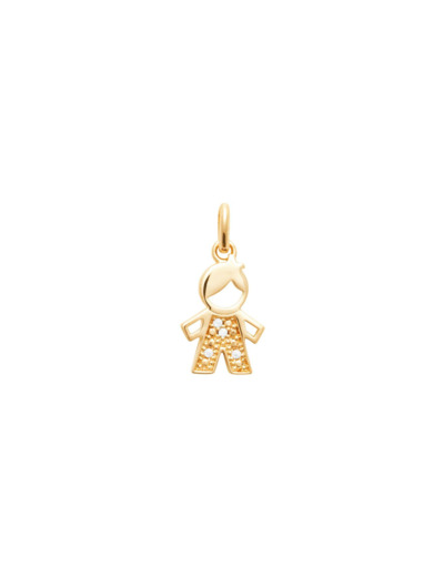Pendentif en plaqué or et oxyde de zirconium