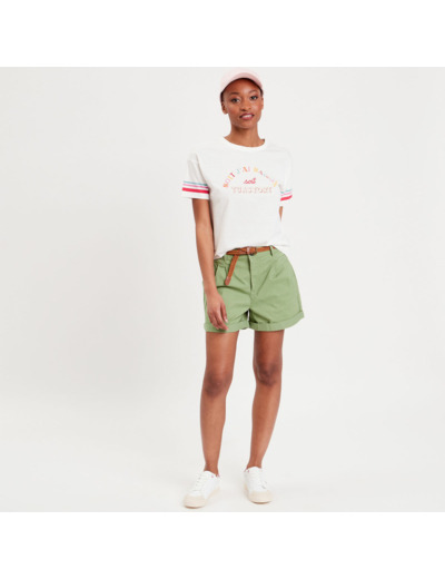 Short chino ceinturé