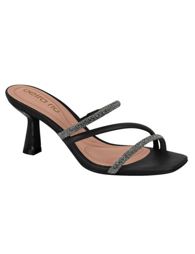 Mule talon decrochee femme noir