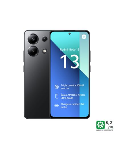 XIAOMI Redmi Note 13 4G Noir (6Go / 128Go)