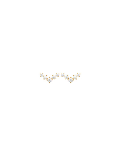 Boucles d'oreilles en plaqué or et oxyde de zirconium
