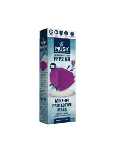 MASQUE DE PROTECTION FFP2 NR MKF-94 MUSK L'UNITE