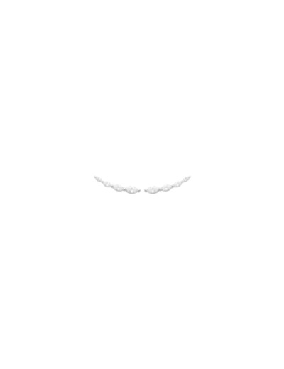 Boucles d'oreilles en argent rhodié et oxydes de zirconium