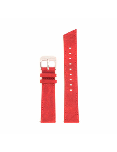 Bracelet de montre DWYT en cuir rouge vermillon