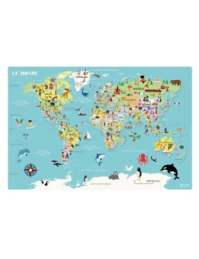 Carte Du Monde Magnet Ingela P Arrhenius - Vilac - 7612