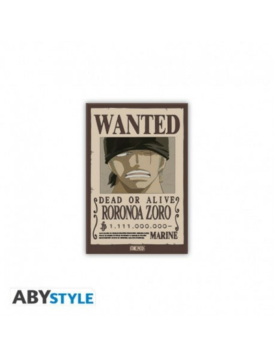 ONE PIECE - Aimant Standard - Wanted Zoro