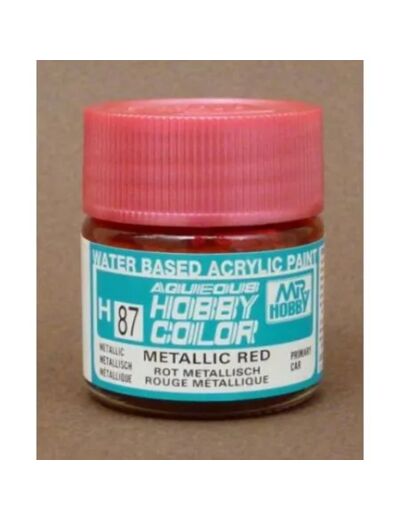 PEINTURE MAQUETTE MR HOBBY H087 ROUGE MÉTALLIQUE 10ML