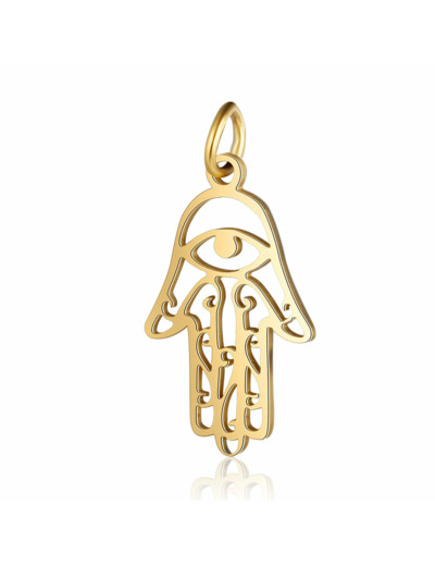 Pendentif main de Fatima fine acier inoxydable