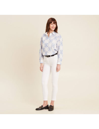 Chemise manches longues brodée