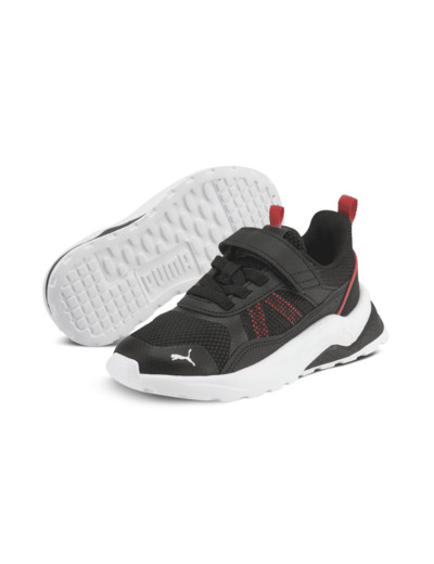 Basket junior garcon noir rouge puma