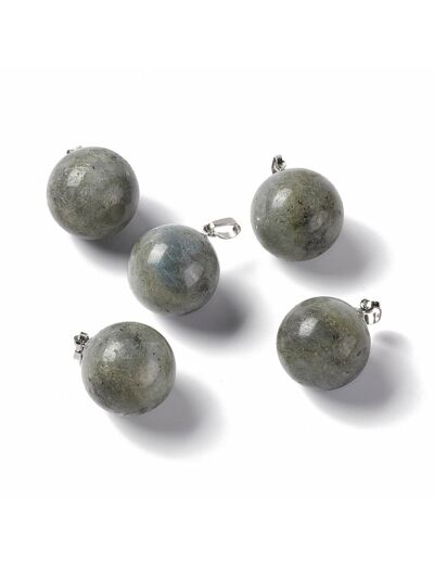 Pendentif boule labradorite naturelle