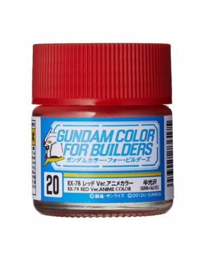 GUNZE UG-20 GUNDAM COLOR FOR BUILDERS (10ML) RX-78 RED VER.