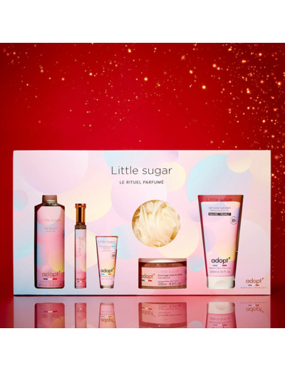 Little Sugar - Coffret maxi eau de parfum Little Sugar 30 ml + gel douche 250 ml + lait corps 200 ml + crème pour les mains 30 ml + fleur de bain