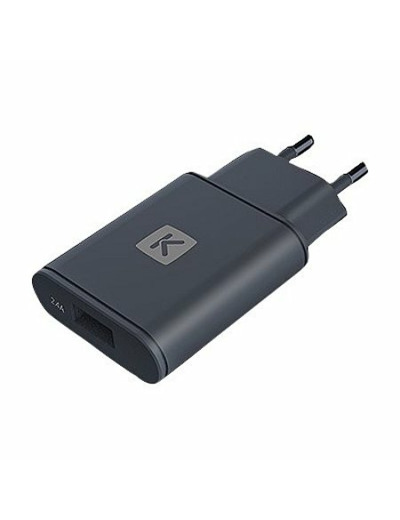 Chargeur mural 2,4a + câble usb/usb c 1,2m