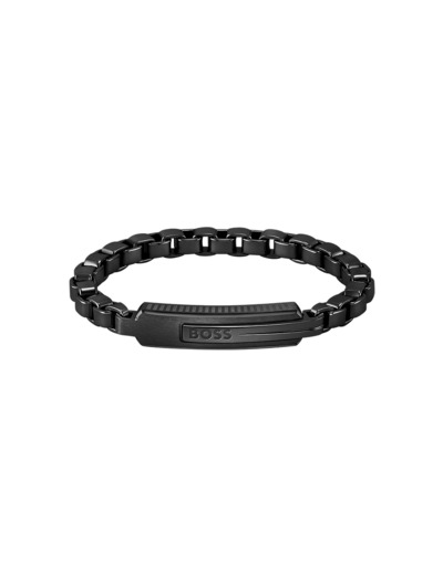 Bracelet BOSS Orlado en acier PVD noir, taille S