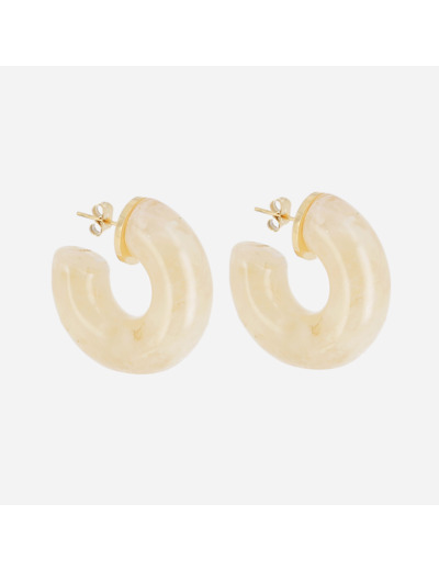 Boucles d'oreilles ZAG en acier doré