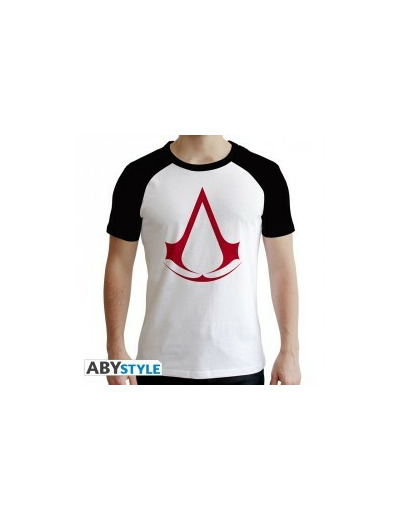 ASSASSIN'S CREED - Tshirt "Crest" homme MC blanc & noir - premium