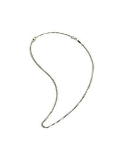 Collier Gemini en acier finition argent poli