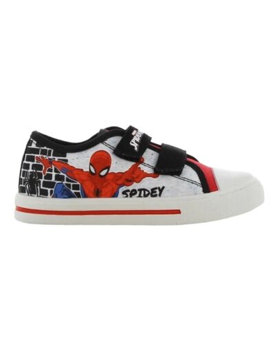 Toile garcon blanc noir spiderman