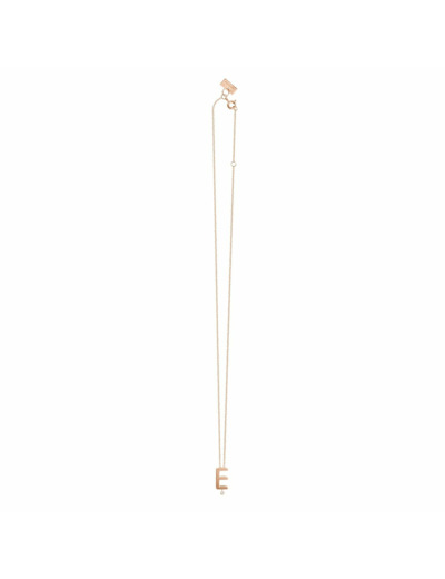 Collier Vanrycke Abécédaire lettre E en or rose et 1 diamant