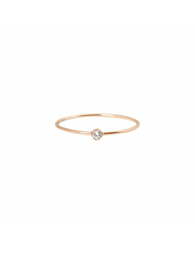 Bague Vanrycke One en or rose et 1 diamant