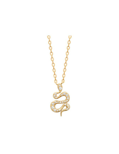 Collier en plaqué or et oxyde de zirconium