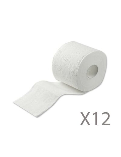 PAPIER TOILETTE 2 PLIS 100% PURE CELLULOSE X12