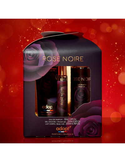 Rose Noire - Coffret chalet 30ml + gel douche 250ml + lait corps 200ml