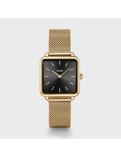 Cluse Montre La Tétragone Mesh Black, Gold Colour