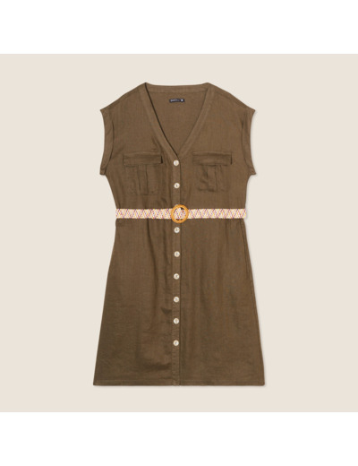 Robe évasée boutonnée