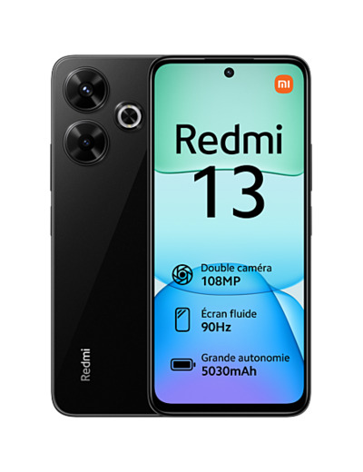 Smartphone xiaomi redmi 13 4g 256go noir