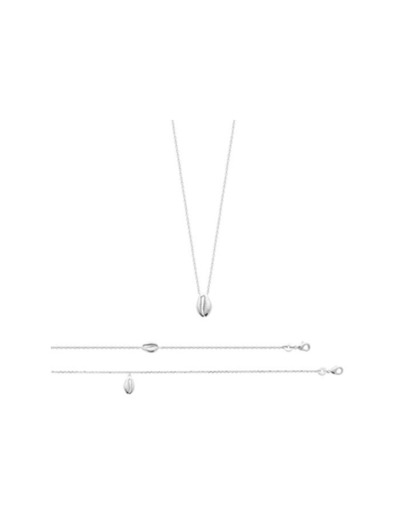 Collier en argent rhodié