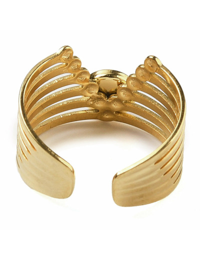 Bague manchette chevron Amazonite