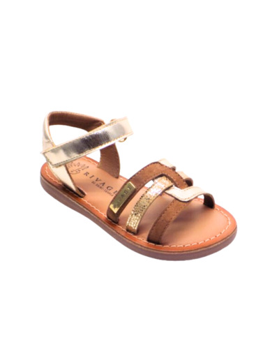 Sandale ouverte fille camel or