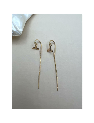 Boucles d'oreilles Indriya Queue de baleine en vermeil