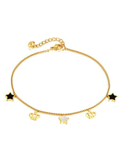 Deepika bracelet de cheville en acier inoxydable