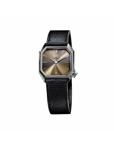 Montre March L.A.B Mansart Electric Gold - Cuir veau grainé noir
