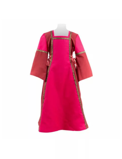 Robe médiévale rouge/ fuschia, 6-8 ans - ST077 - Kalid