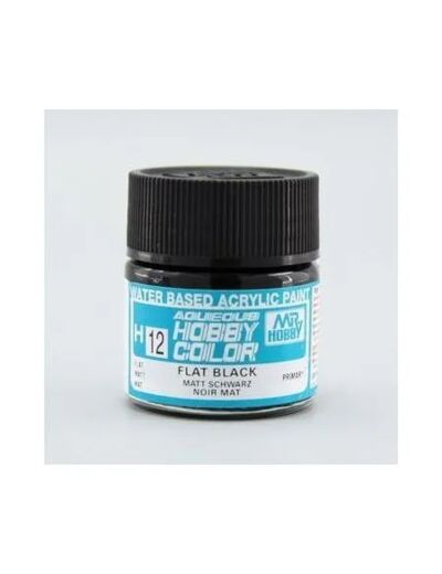 PEINTURE MAQUETTE MR HOBBY H012 NOIR MAT 10ML