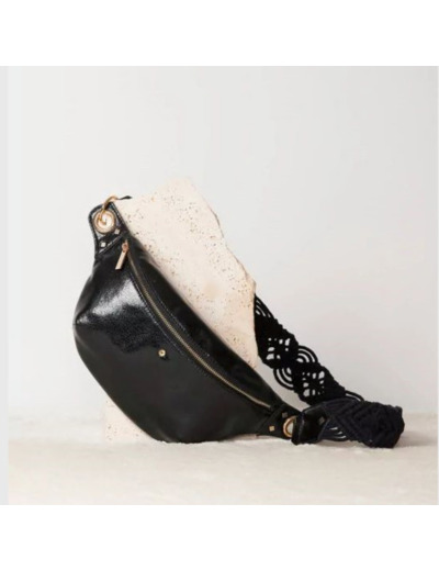 Sac Banane Nicole Macramé Noir