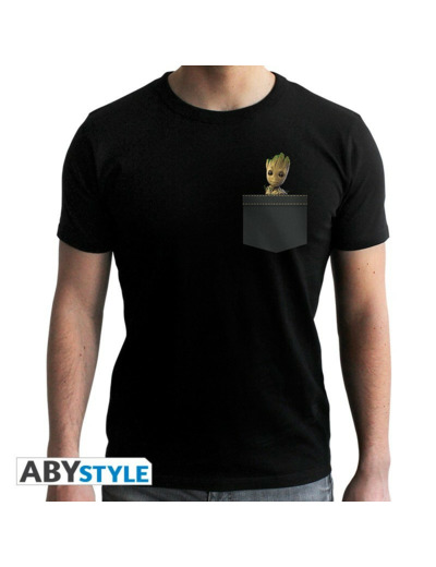 MARVEL - Tshirt "Pocket Groot" homme MC black