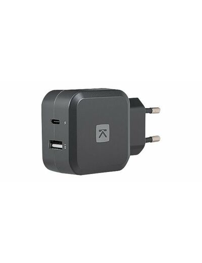 Chargeur mural gris - 2 USB - câble USB C/USB C gris LINKSTER