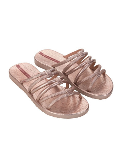 Tong femme pink rose metallic