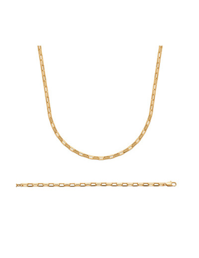 Bracelet en plaqué or, 19cm