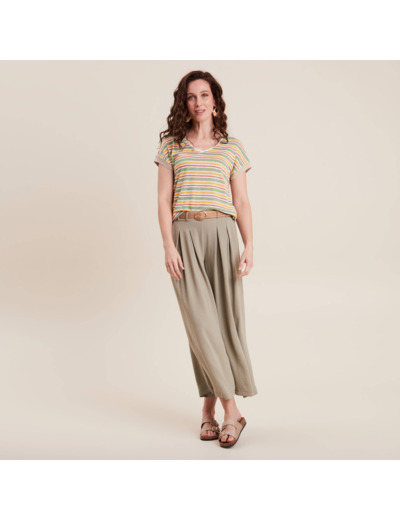 Pantalon jupe-culotte large