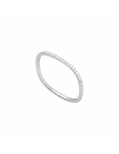 Bague Vanrycke Charlie Or blanc semi pavee de Diamants