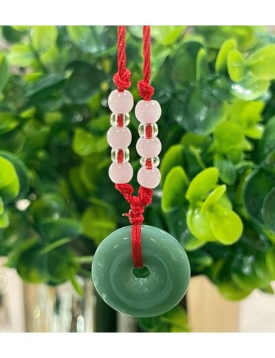 Collier Jade fil rouge